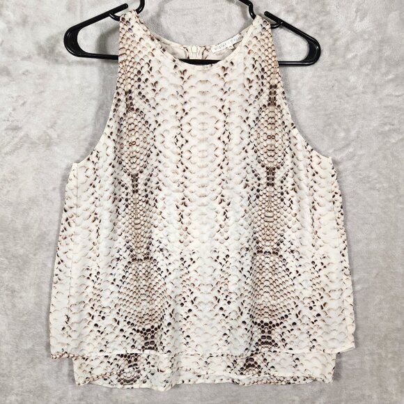 Violet + Claire Layered Snake skin top Women's Size M - Picture 1 of 8